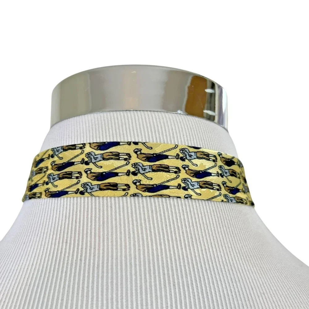 Isador Handmade Silk‎ Tie 4”x62” Golf Sporty Sport Par